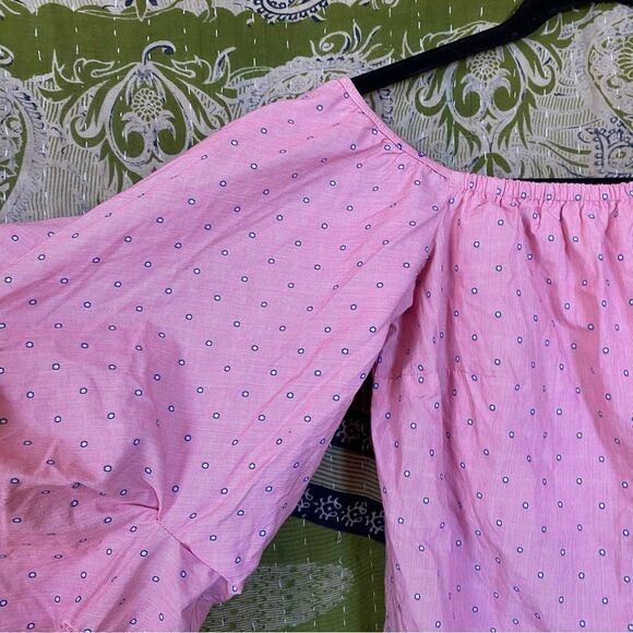Petersyn Pink Hannah Dainty Print Off-the-Shoulder Blouse Size Small - Picture 5 of 16
